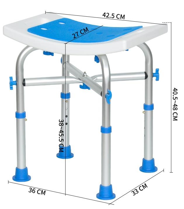 Fall-Proof Shower Chair with Oversized Backrest